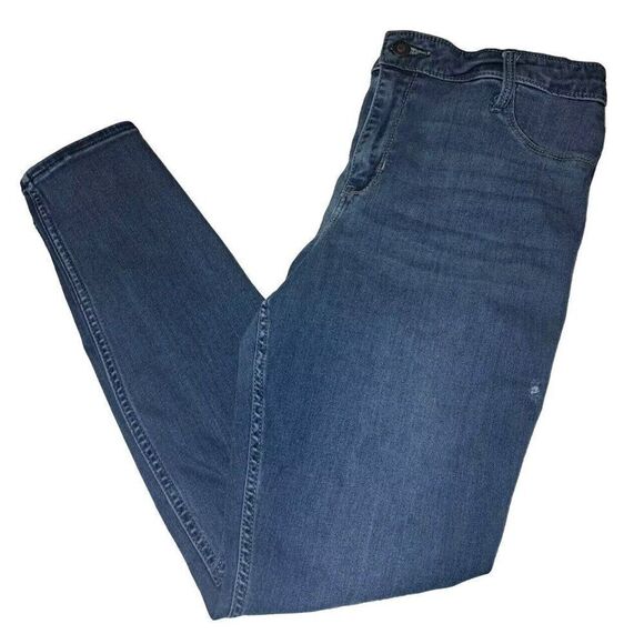 Hollister Women's 17 R 33x28 Blue Jeans Distressed - Picture 1 of 6